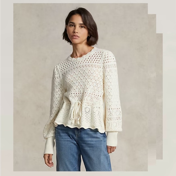 Polo Ralph Lauren Sweaters - Polo Ralph Lauren Pointelle-Knit Merino Sweater